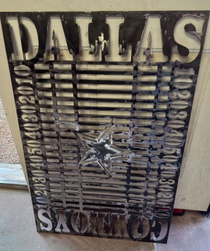 Custom Dallas Cowboy's Grill Grate heavy-duty 1/4 Steel