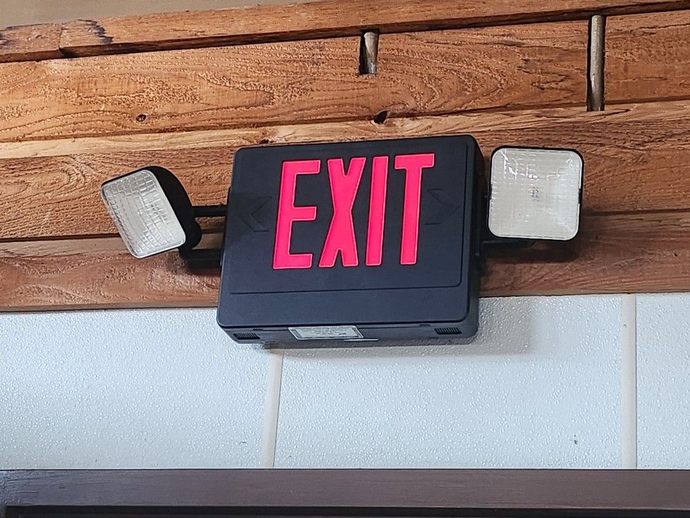 Commercial EXIT Signs and Emergency Lights $100 Each.