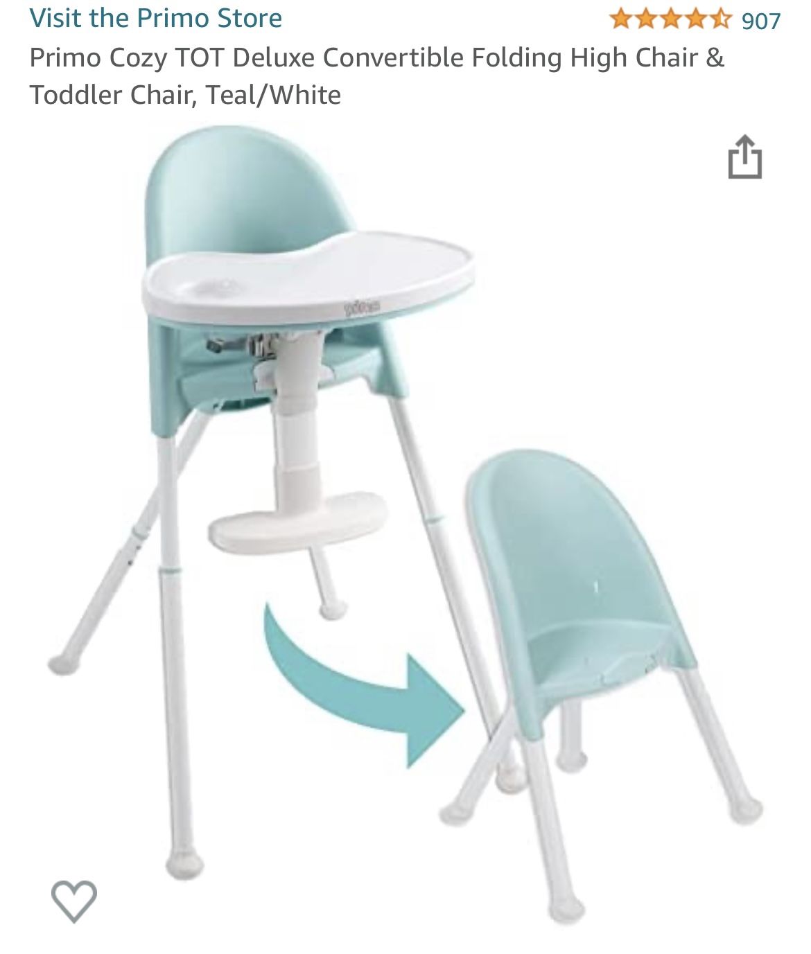 Baby Highchair With Adjusting Legs