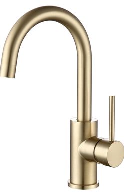 Brushed Nickel Bar Sink Faucet Single Handle, Single Hole Bathroom Sink Faucet with Sprayer, Prep Wet Small Faucet for Kitchen/RV/Vanity, Bathroom Fau