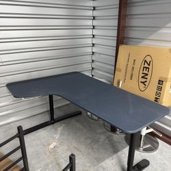 IKEA - Blue L Curve Desk