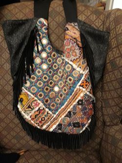 Bohemian with fringed, handbag