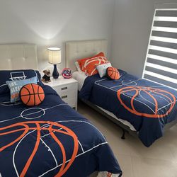 FREE. Twin Beds (Only the frame and backboards)