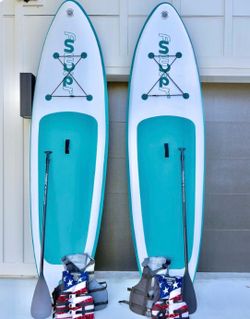 NEW Paddleboard W/ Accessories, Inflatable Paddle Board Complete Setup W/ Paddle, Pump & Carrying Bag !