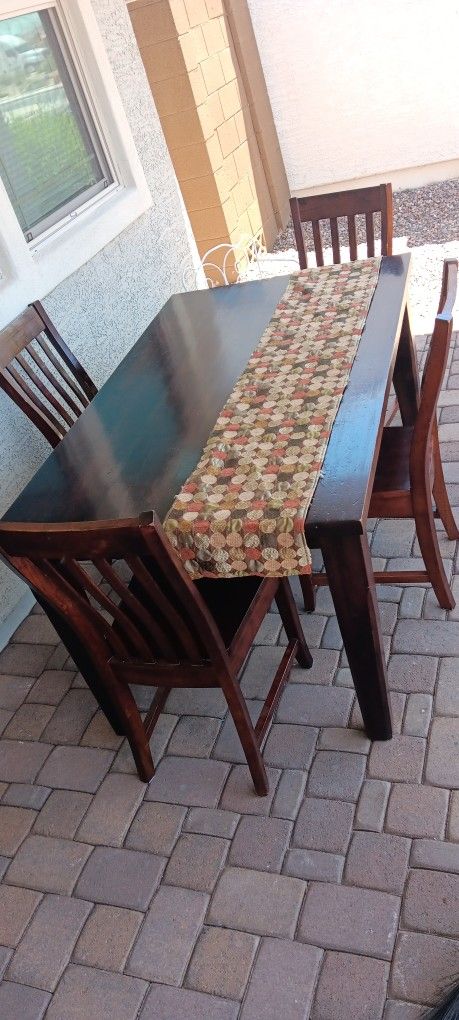 Dining table $80 obo + 4 chairs
