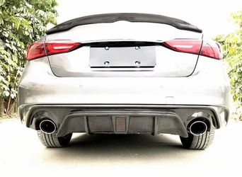 Q50 Rear Diffuser ( carbon Fiber ) + Spoiler ( Carbon Fiber finish)