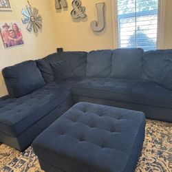 Sectional Sofa And Ottoman Set