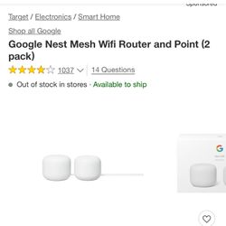 Nest Wifi - Mesh Router AC2200 and 1 Point with Google Assistant 