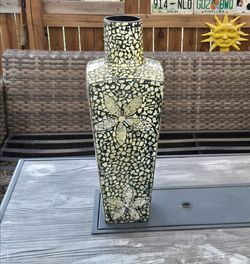 Pier One Mosaic Shell Decorative Vase