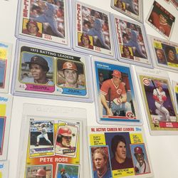 Pete Rose Vintage Baseball Cards Lot 