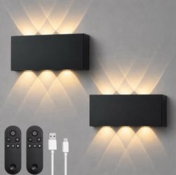 LED Cordless Wall Sconce Set of 2