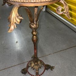 Beautiful Design Metal Plant Stand Missing The Rest Of Its Foot