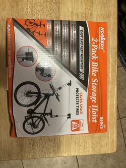 2Pack Bike Hoist Garage Bike Lift Bicycle Hoist Bike Garage Storage Ceiling Mount Lift Hoist Storage Rack for Garage Indoor