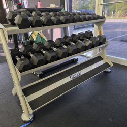 Dumbell Set 5-50lbs With Hoist 3tier Rack 