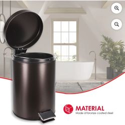 Steel Step Waste Bin, Bronze