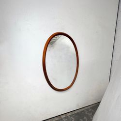 1960’s Extra Large Oval Danish Modern Mirror by  Pedersen & Hansen