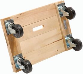 Hardwood Dolly - Solid Deck, 36 X 24, 1200 Lb. Capacity