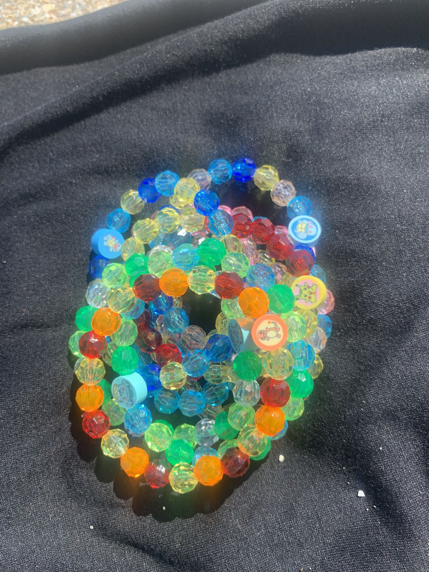 Pokémon Handmade Crystal Faceted Beaded Bracelets