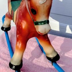 Vintage 60s Blazon Toddler Rocking Horse 