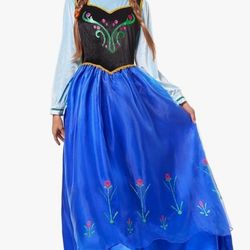 Frozen Anna  Princess Costume for Women Dress Adult Halloween Cosplay size available medium, large, and xlarge 