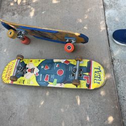 Two Old Skateboard Skateboards… One Needs A Little Repair