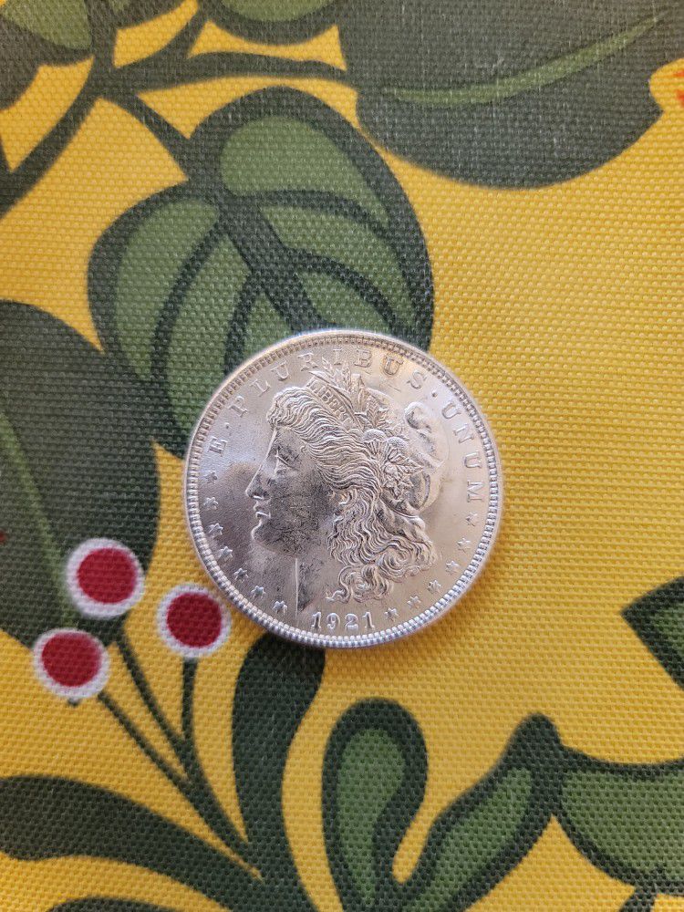 1921 P Morgan Silver Dollar From Bank Bag BU