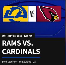 Rams vs Cardinals October 18th