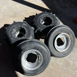 HiPer Technology carbon fiber composite ATV wheel Sand Star sand paddle and front tires fit yfz450 