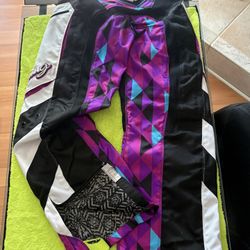 New- Female Fly Racing Motocross Pants Size 3/4 Purple Black White.