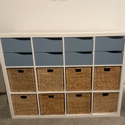 IKEA Kallax With Drawers And Baskets.
