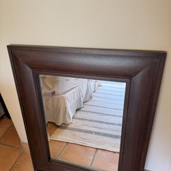 Pottery Barn Wood Framed Mirror 31”W X 39”H
