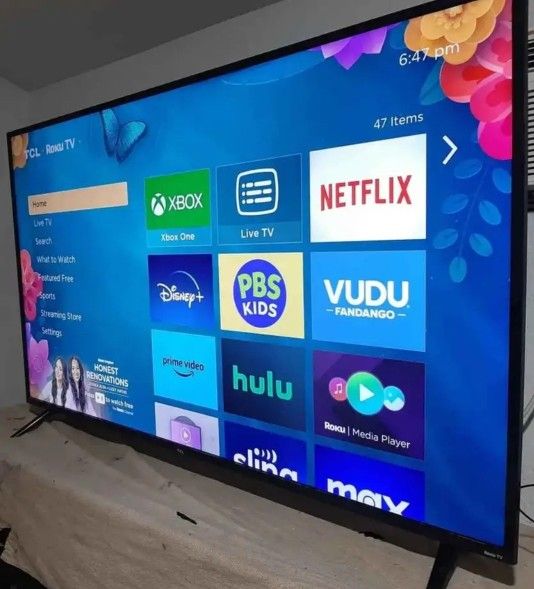 SMART TV TCL 55" 4K ROKU LED HDR DOLBY VISION FULL UHD 2160p⏮️⏮️ ( NEGOTIABLE )↔️ FREE DELIVERY⏭️⏭️