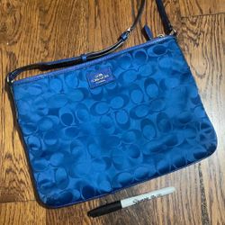 Blue Coach Messenger Bag Crossbody
