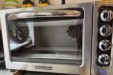 KitchenAid KCO223CU 12-Inch Convection Countertop | Toaster Oven with Silver Handle, Contour Silver - Original Retail Value $130 plus tax —Use your c