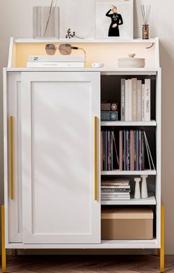 BELLEZE  Dana storage cabinet with LED