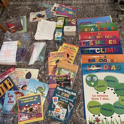 Nursery Home School New Spanish Set Lot Teach Them Spanish Lakeshore Carson Dellosa Books Posters Activities 