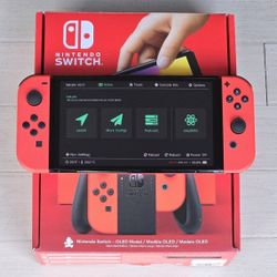 Nintendo Switch OLED Mario Edition *Modded* With Triple-boot Systems + Memory Card - 256GB/512GB/1TB