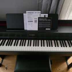 Casio Celviano AP-300 Digital Upright Piano - Black. Comes with bench
