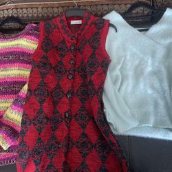 Women Sweaters & Red Sweater Dress Size Medium