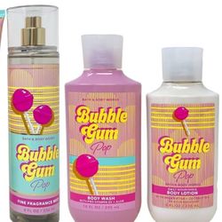 Bath & Body Works Bubblegum Pop Set Of 3
