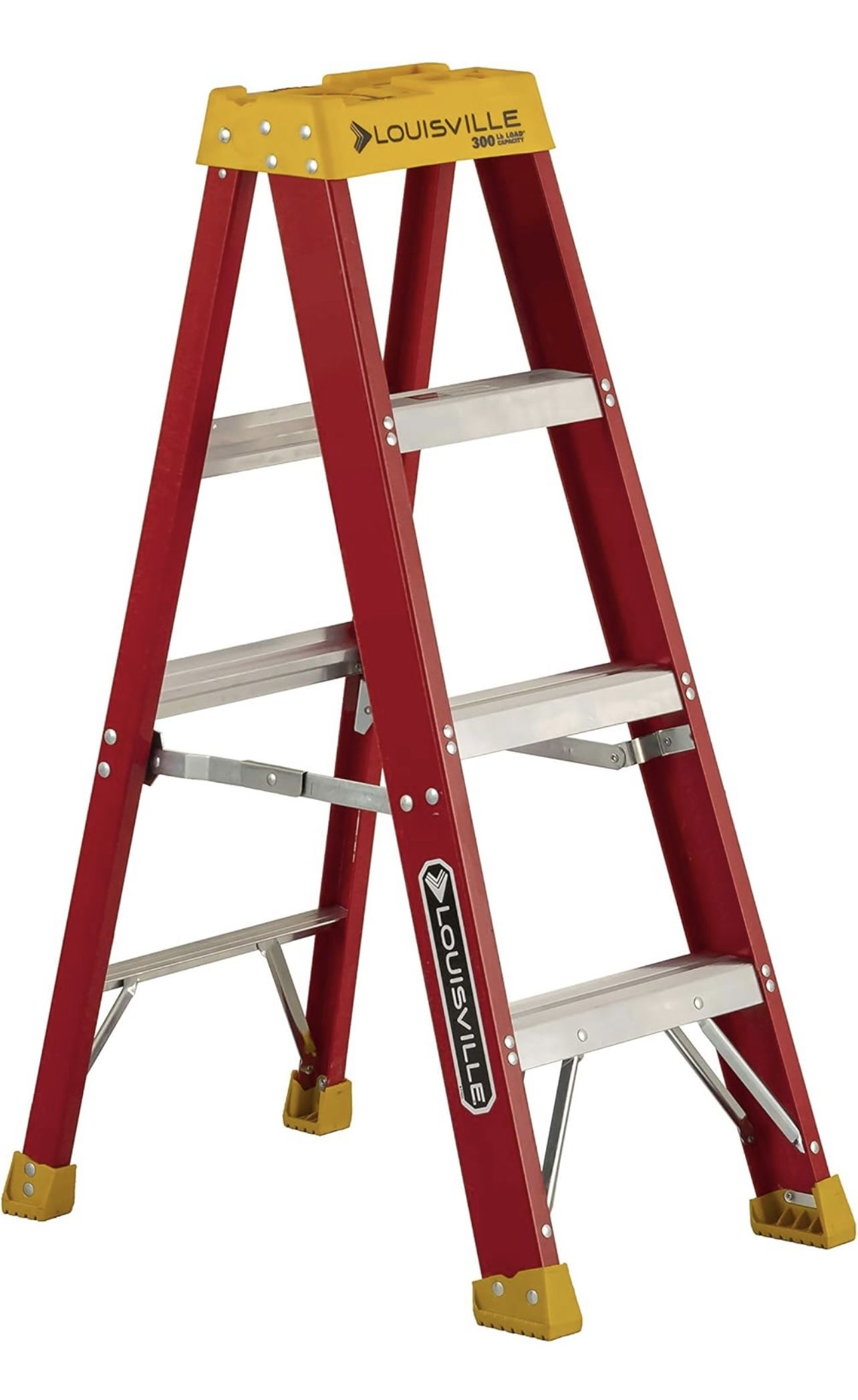 Louisville Ladder 4-Foot Fiberglass Step Ladder, 300-Pound Load Capacity, Type IA, L-3016-04