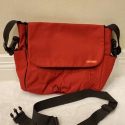 Skip Hop Red Messenger or Black Stroller Diaper Bag or Diaper Changing Station 