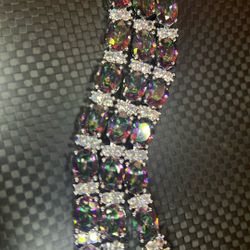 Multicolor 3A CZ Diamond Accent Bracelet With extension
