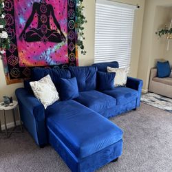 Blue Small Apartment Couch