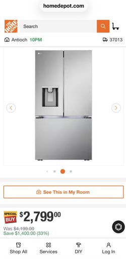 26 cu. ft. Smart Counter-Depth MAX French Door Refrigerator with 4 types of ice in PrintProof Stainless Steel