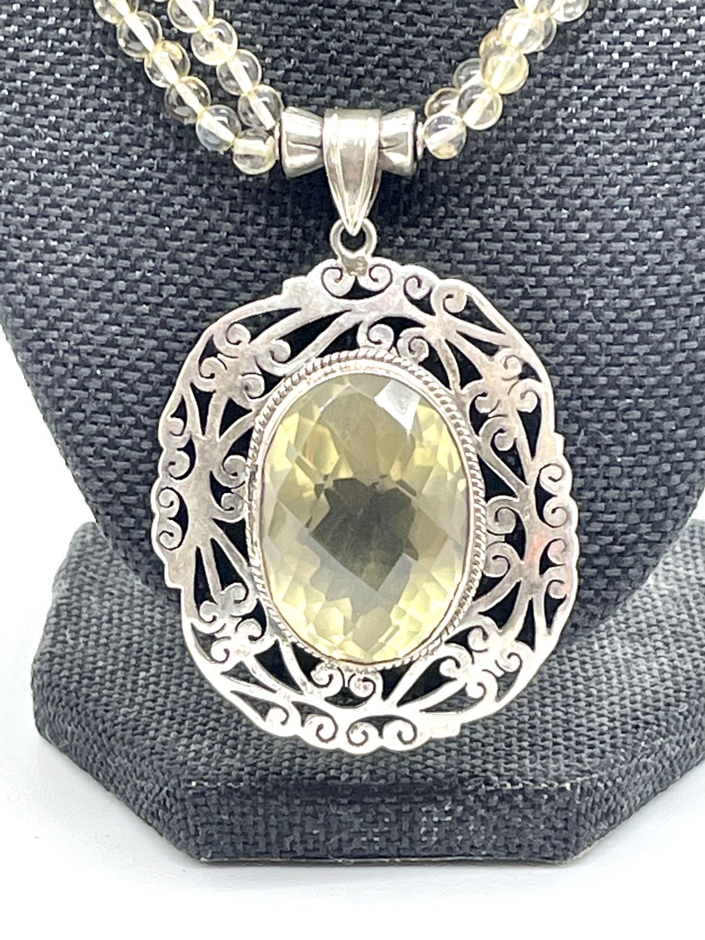 Sterling Lemon Citrine Necklace