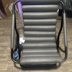 Sling Dorm Chair Gray - Room Essentials™: Faux Leather Upholstery Steel Frame, No Assembly Required Add to list elated Target Cirele deals