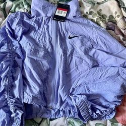 Purple Nike Windbreaker Jacket (crop Top )
