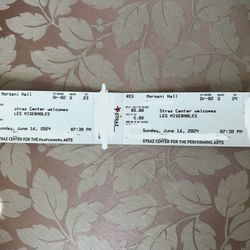les miserables Passes Tickets 