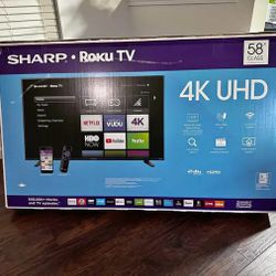 Like new 4k roku tv 58”